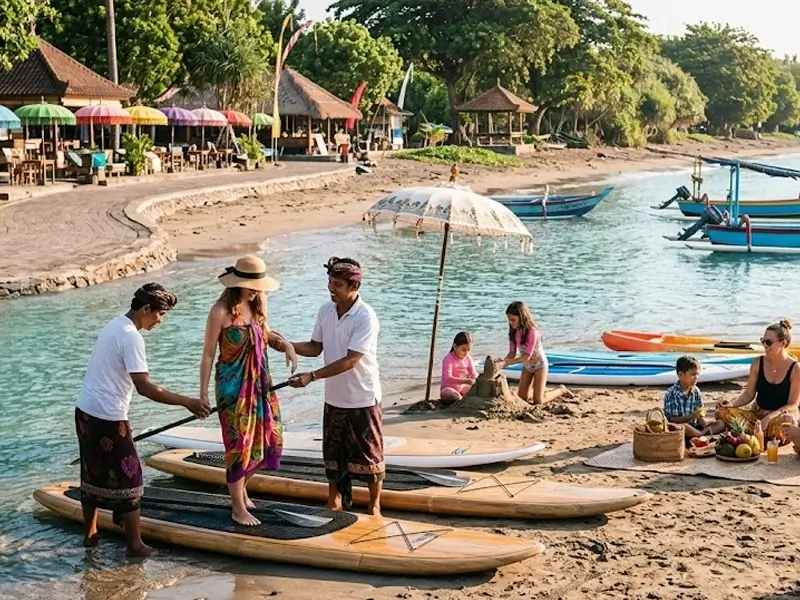 ilustrasi kegiatan yang bisa dilakukan saat berkunjung ke Pantai Sanur Bali